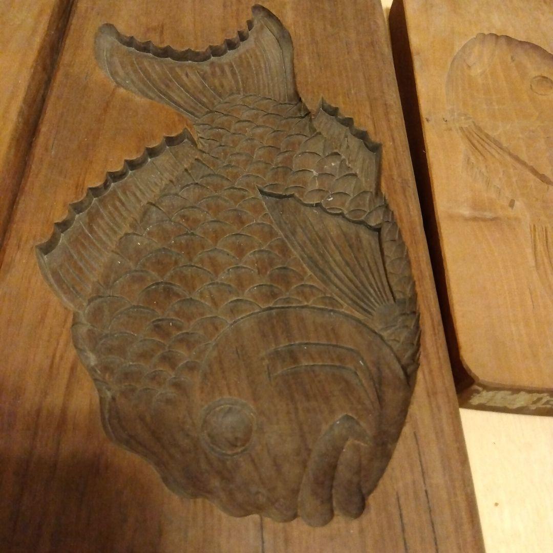 木型　富士山　鯛　落雁　レトロ　インテリア　古道具　蒲鉾　大型　縁起　麩　和菓子