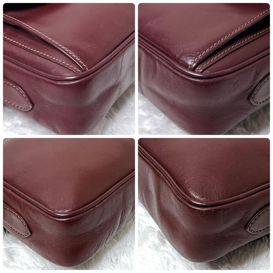 Cartier カルティエ マストライン ショルダーバッグ ボルドー ゴールド金