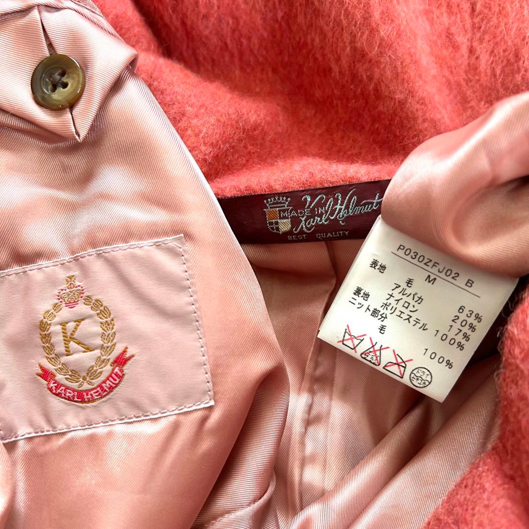 カールヘルム ジャガードニット袖 コート M ビンテージ