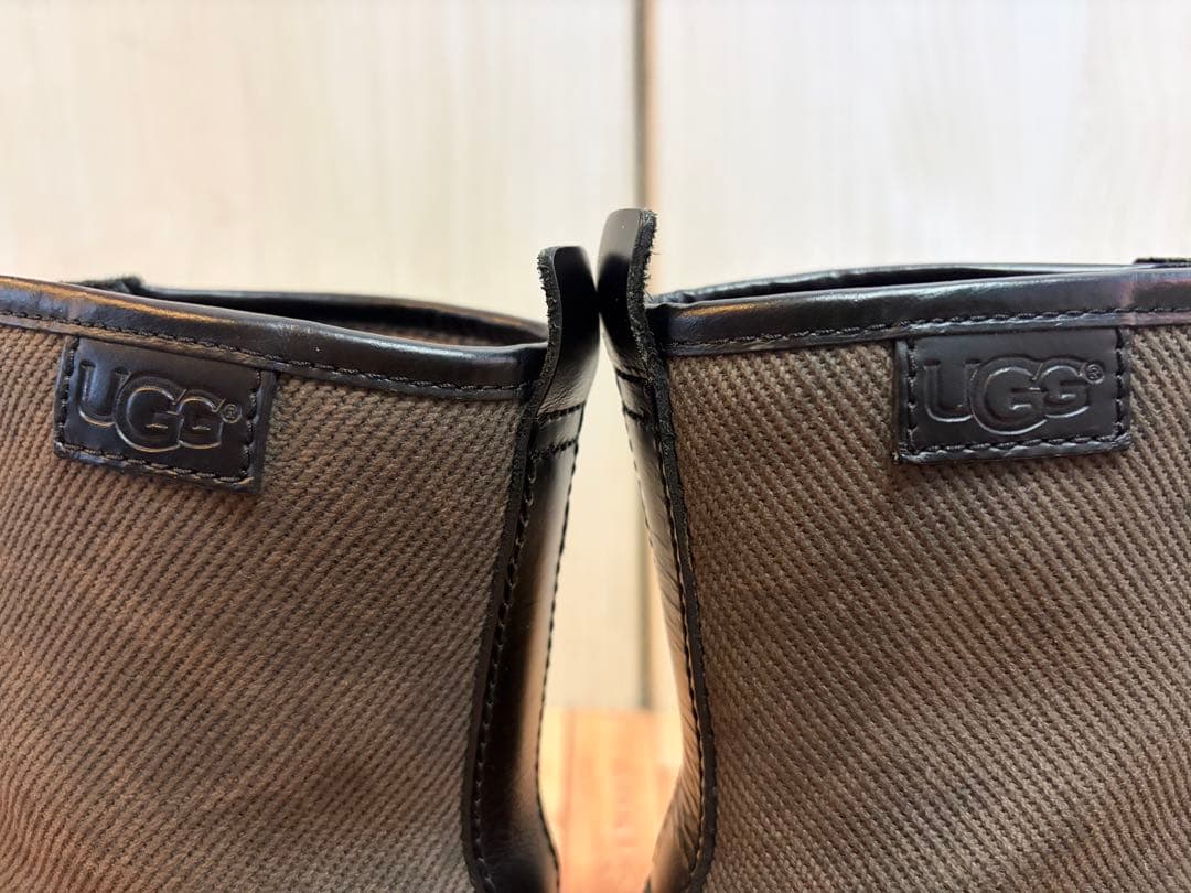 UGG メンズレザー キャンバス ブーツ