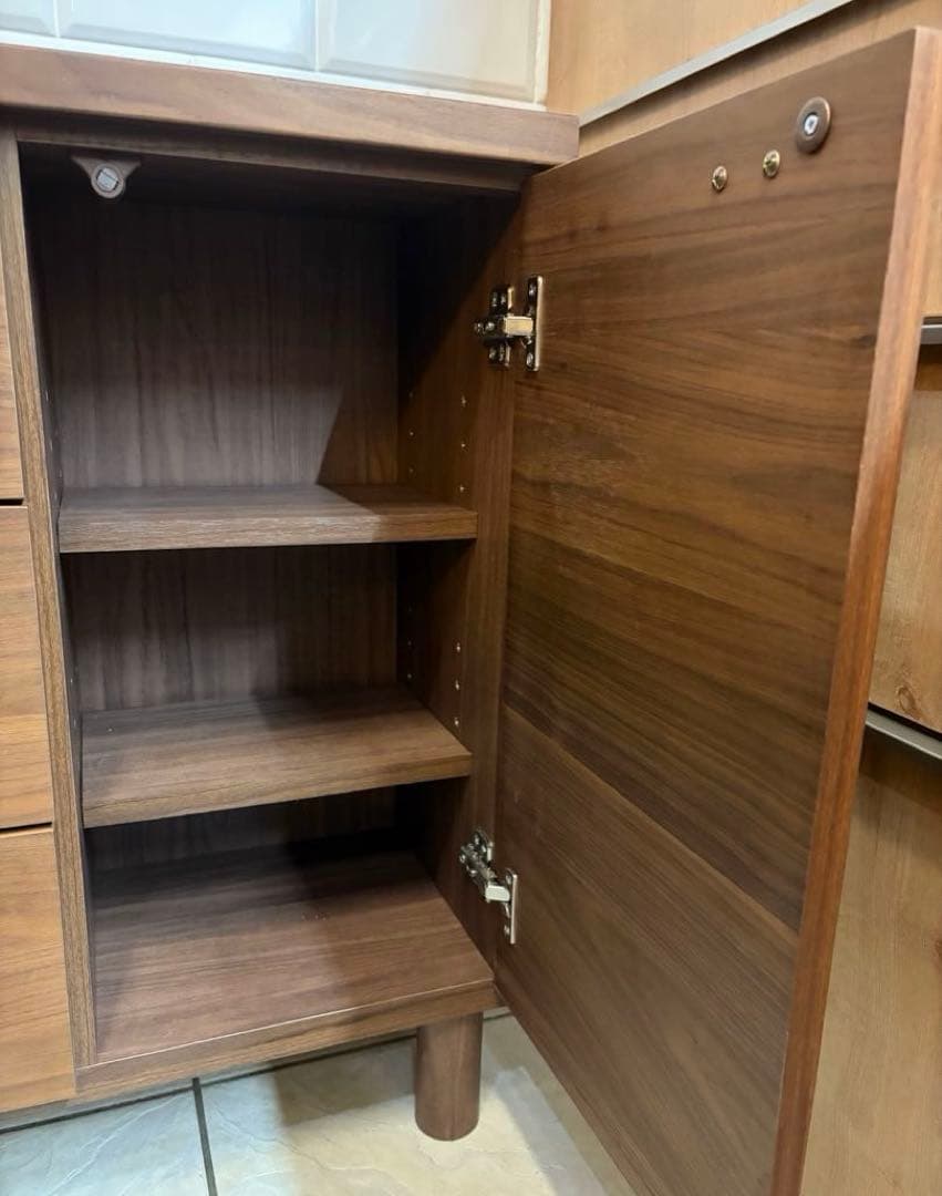 キャビネット コード穴有り ブラウン 幅60 木製 チェスト 引き出し