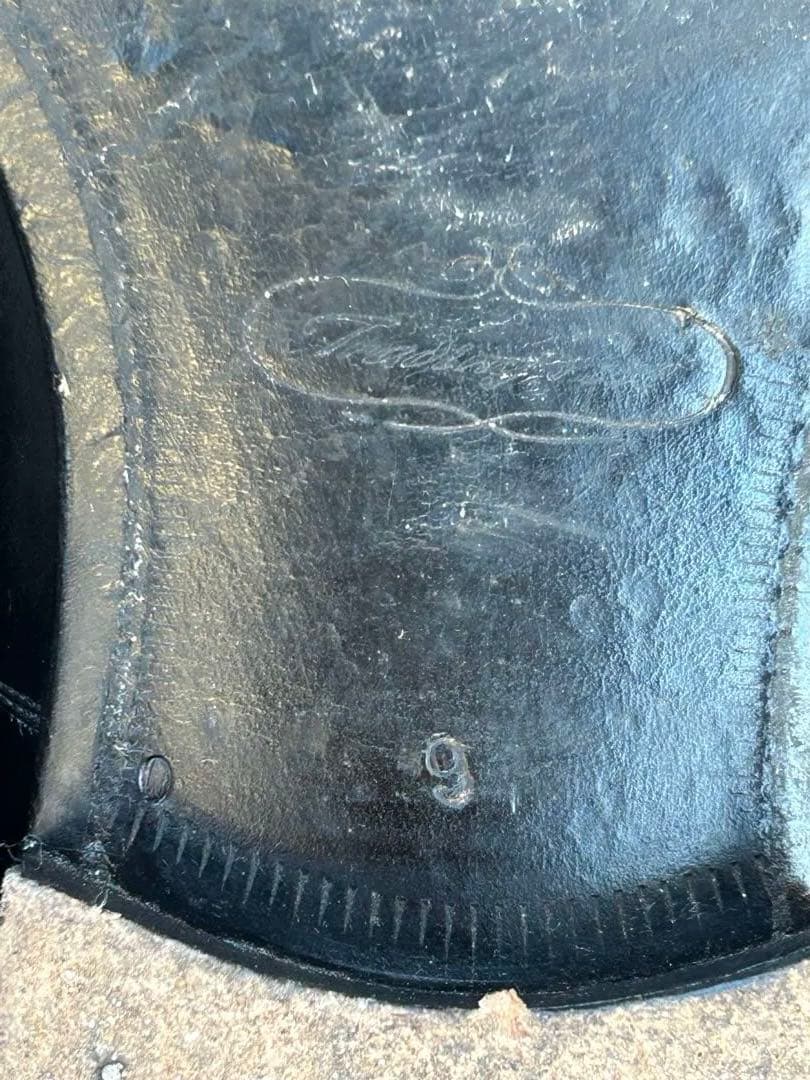 トレーディングポスト　ストレートチップ黒　UK9