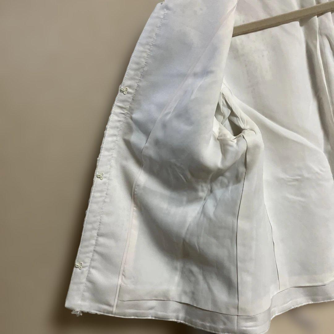 ☆美品[ANAYI ]ミックスツィードノーカラー　ジャケット　サイズ38