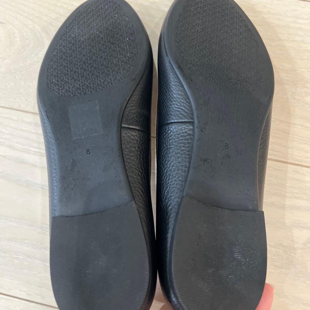 フ*マ様 TORY BURCH トリーバーチブラック フラットシューズ8 24.