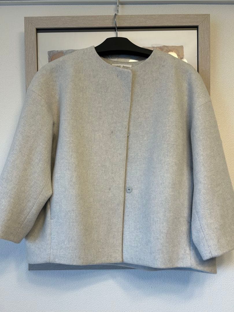 BEARDSLEY ノーカラージャケット グレー