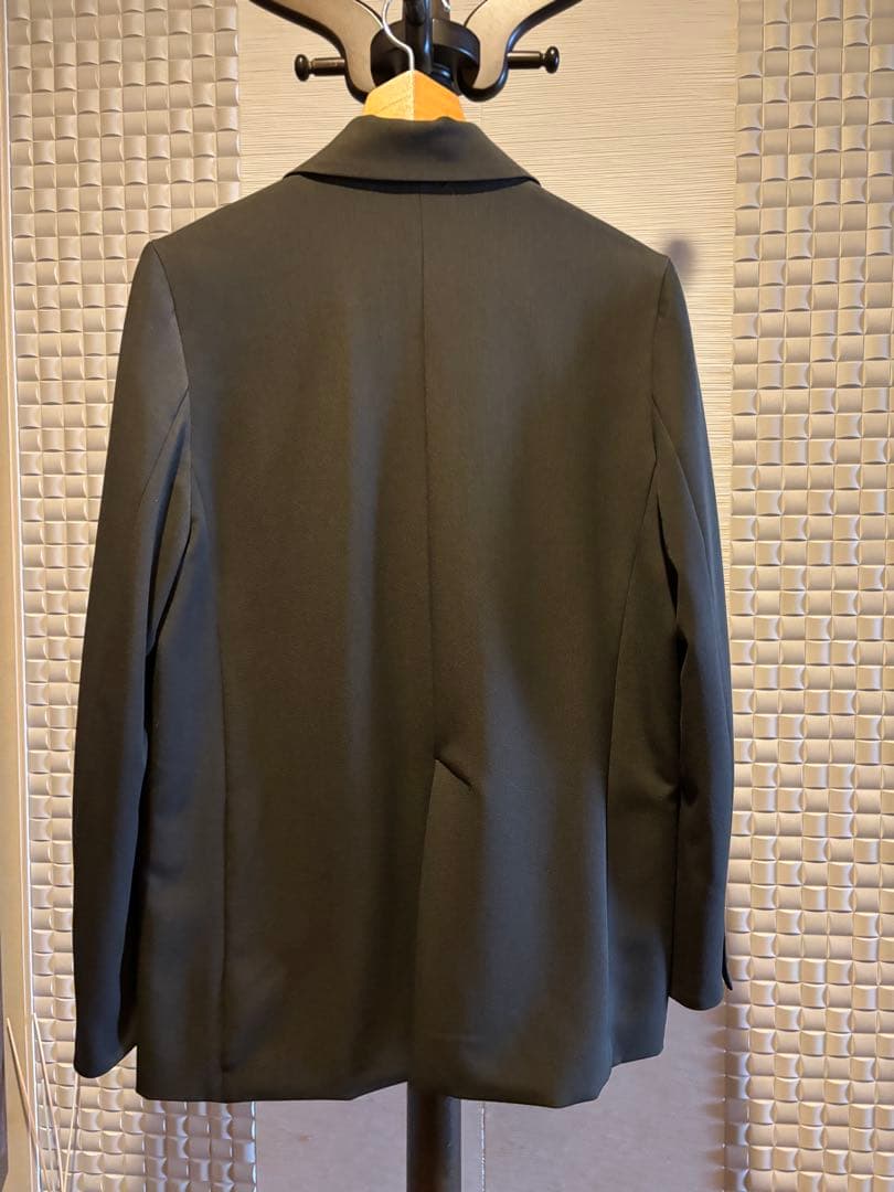 crewe ブラック ダブルブレスト テーラードジャケット