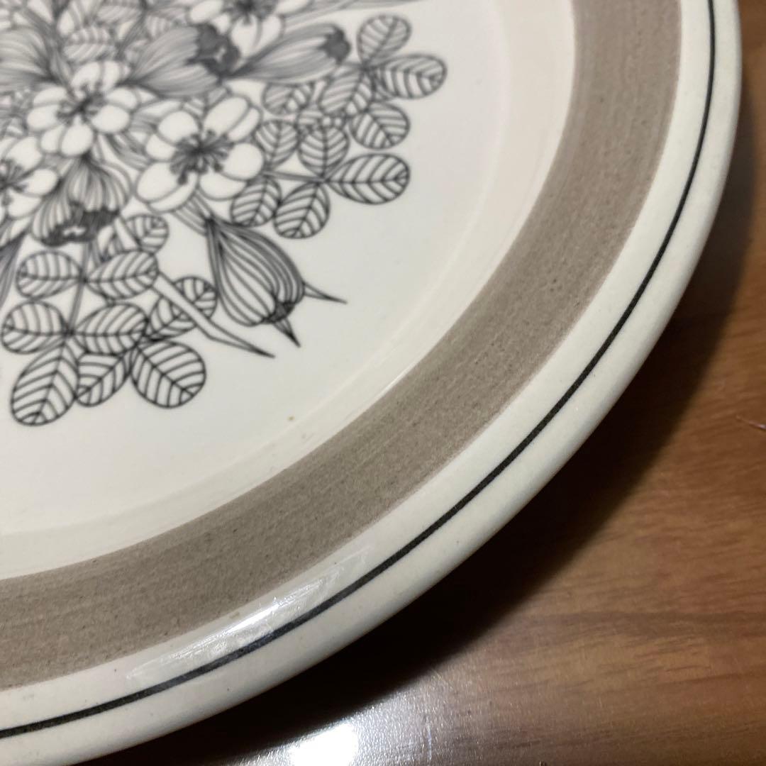 クロッカス　アラビア　グレーリム　プレート　26㎝　中皿　大皿　オリジナル　A