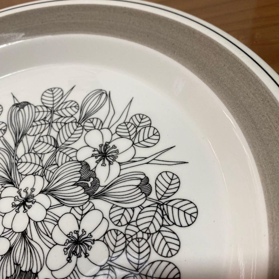 クロッカス　アラビア　グレーリム　プレート　26㎝　中皿　大皿　オリジナル　A