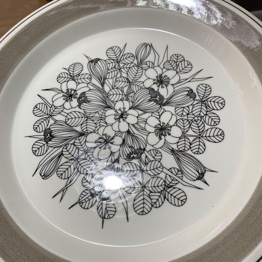 クロッカス　アラビア　グレーリム　プレート　26㎝　中皿　大皿　オリジナル　A