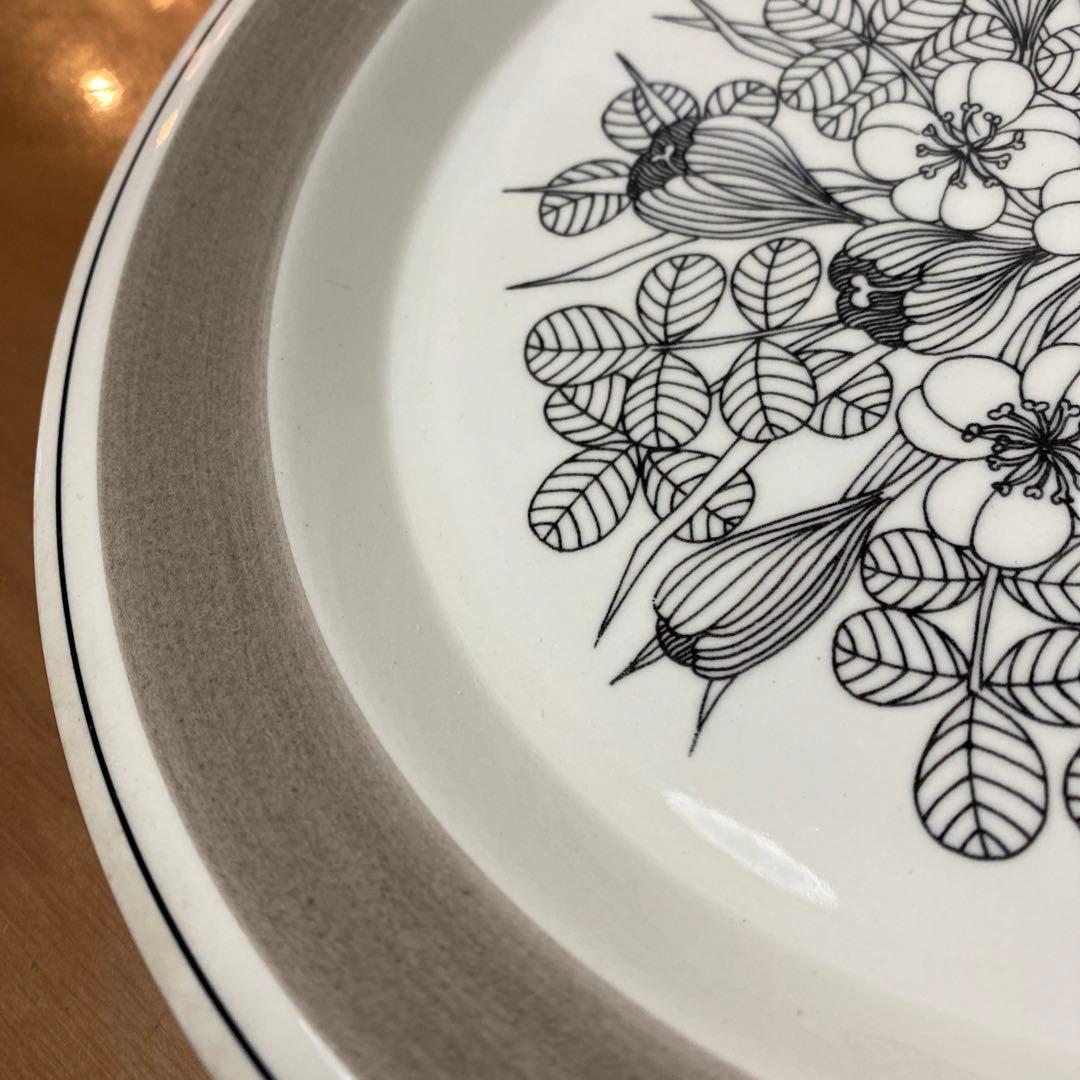 クロッカス　アラビア　グレーリム　プレート　26㎝　中皿　大皿　オリジナル　A