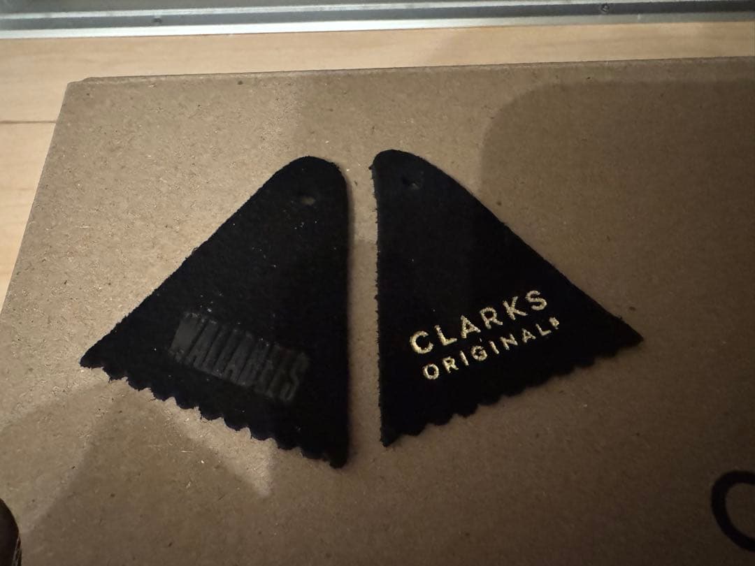 クラークス ワラビー ブラックスエード UK6.5(25.0cm)