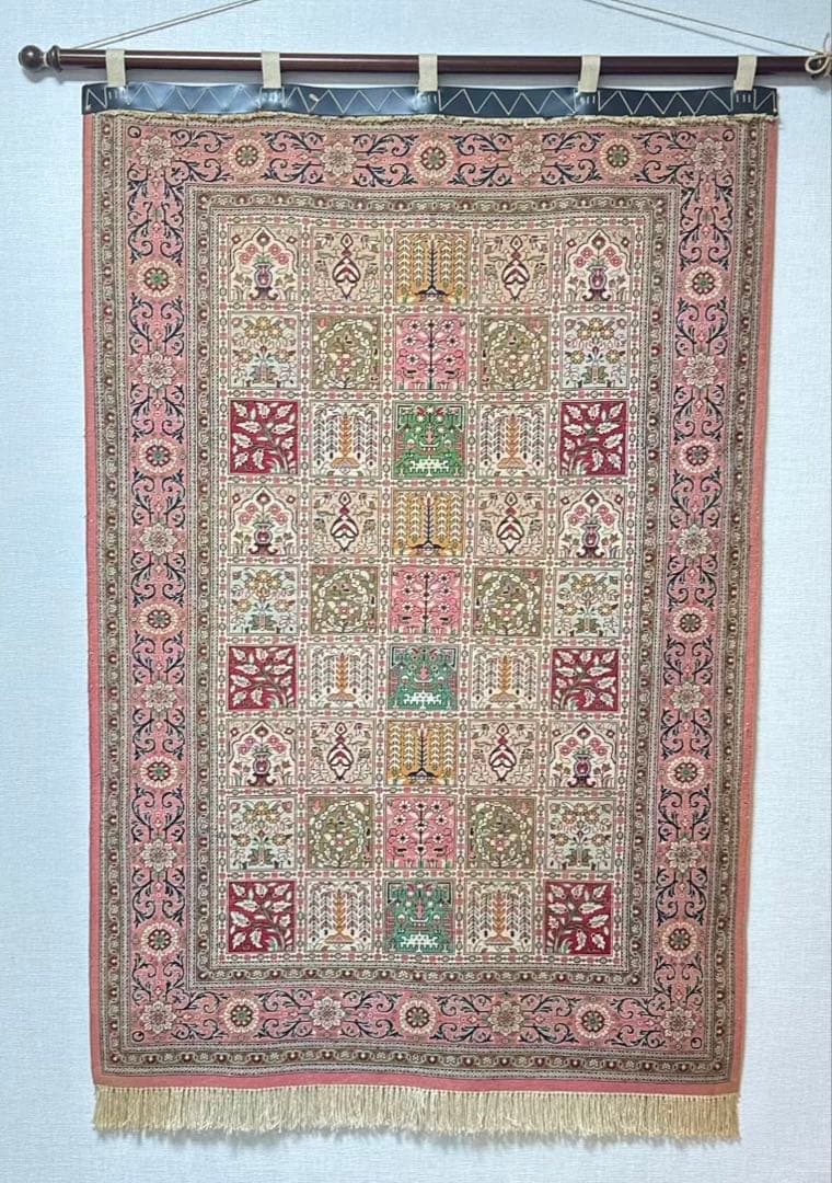 ペルシャ絨毯　クムシルク　80cm×120cm