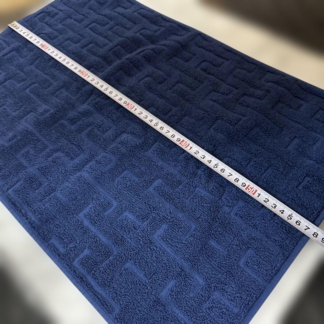 美品　HERMES エルメス タオル2セット　オレンジ&ブルー　箱付き