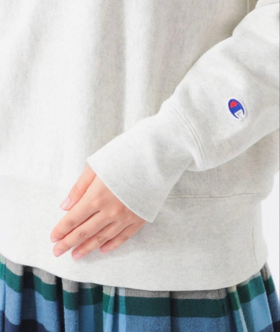 BEAMS BOY 【別注】Champion / バックプリント リバースウィー