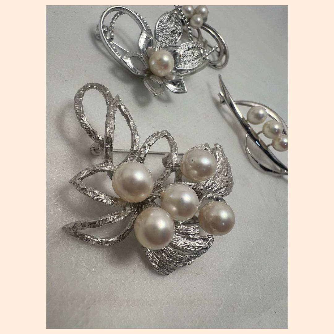 本真珠ブローチ おまとめ6点 良品