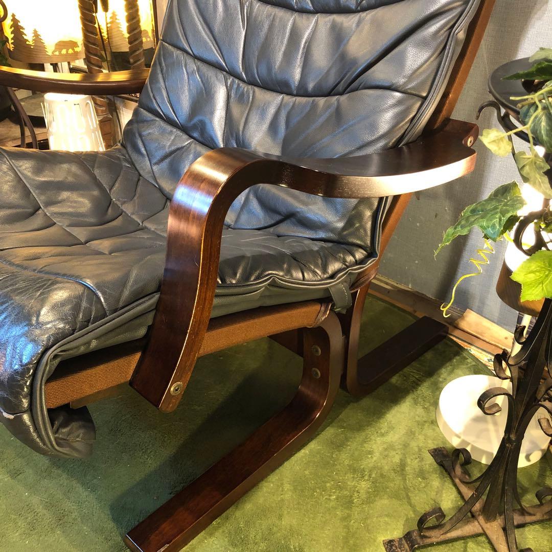 Sale ヴィンテージ 富士ファニチャー　本革　曲げ木ソファ