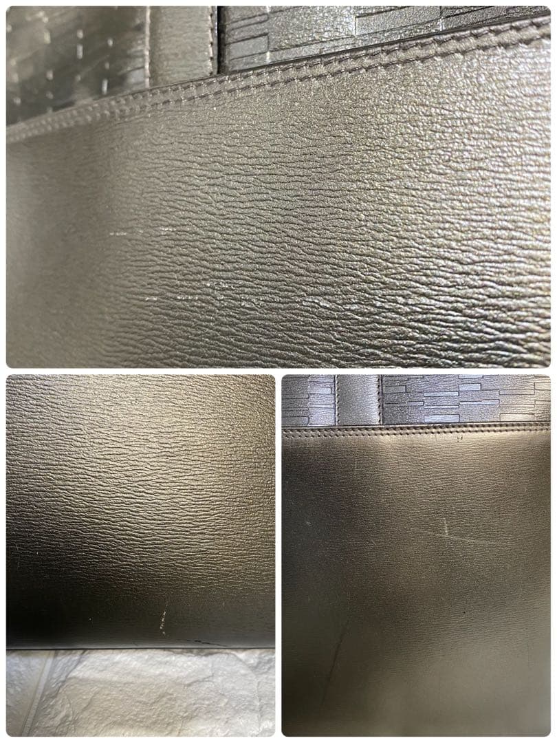 モンブラン　ビジネスバッグ　オールレザー　ロゴ　ダークグレー　MB09296