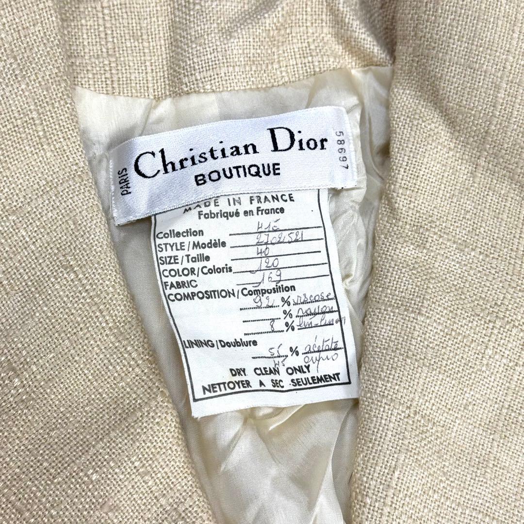 タグ付き 未使用品 ディオール ガリアーノ期 変形 クロップド テーラード 40