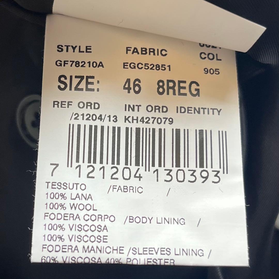 <ハンガー>LARDINI 新ロゴ ダークグレー ウール スーツ サイズ46