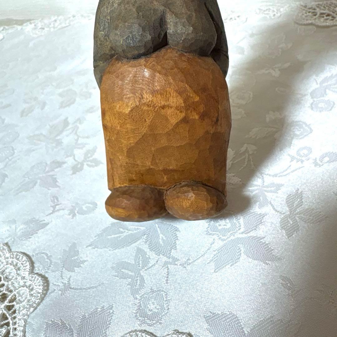 スウェーデン　手彫り　木彫置物　 人形　ヨーロッパ　木彫　工芸品美術品ビンテージ