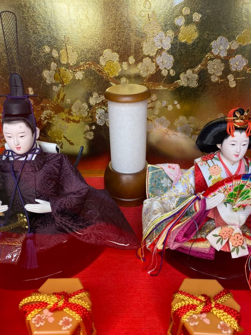 東京久月　雛人形アクリルケース入り親王飾り・間口約３８×奥行約２８×高さ約３０㎝