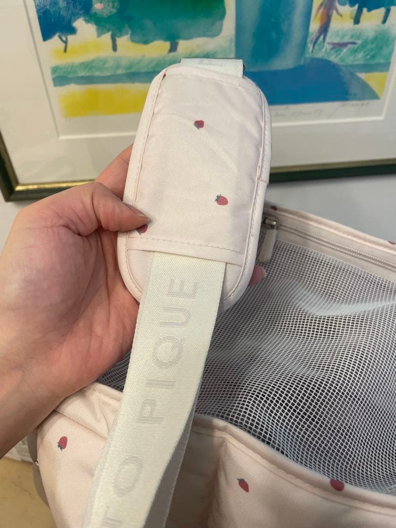 ジェラートピケ　犬用　キャリーバッグ　ピンク