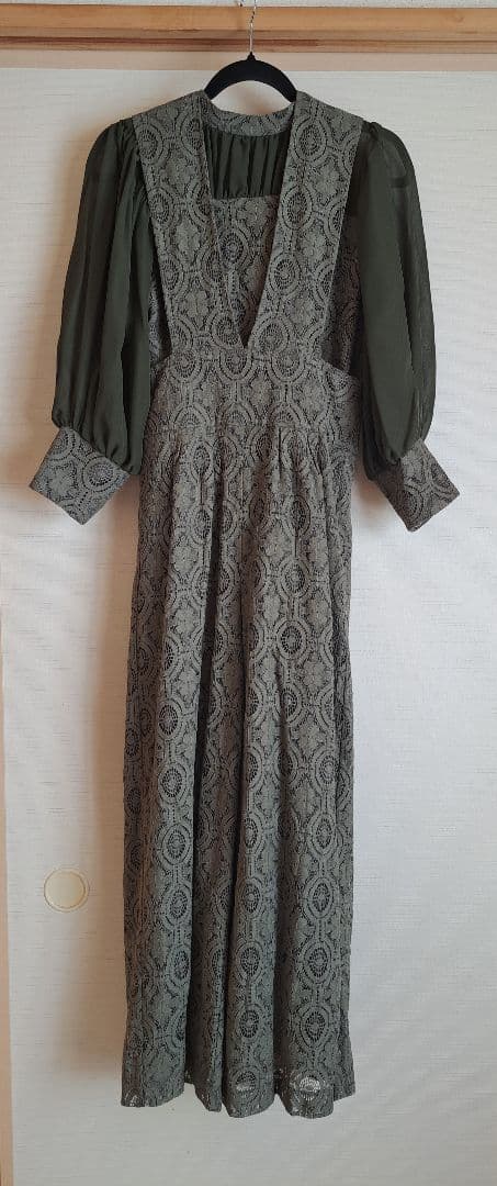 幾何学柄 レース セットアップ パンツ オケージョンドレス　Mサイズ