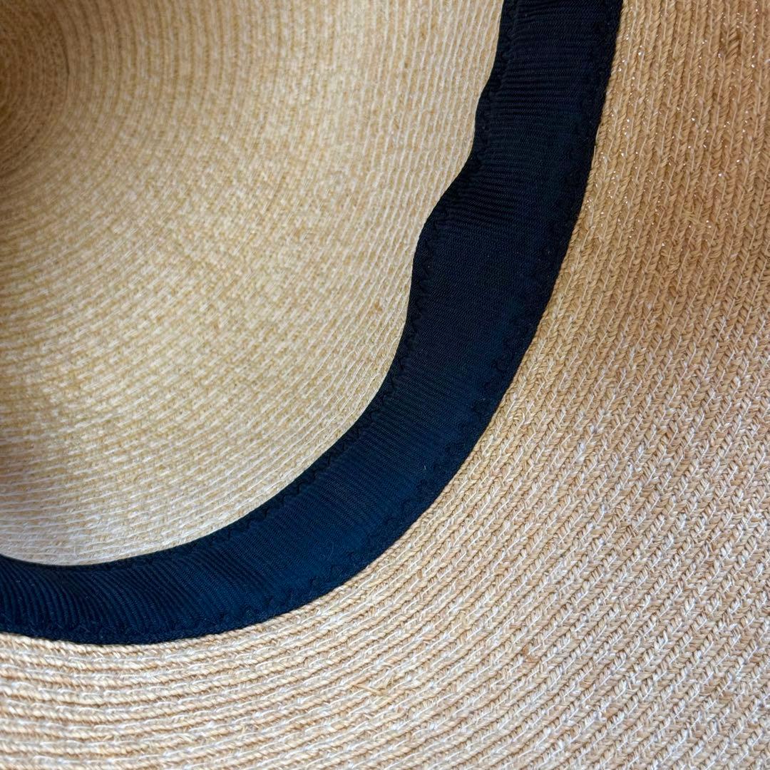 【極美品】アシーナニューヨーク ローズマリー ラフィアハット 麦わら帽子 夏上品