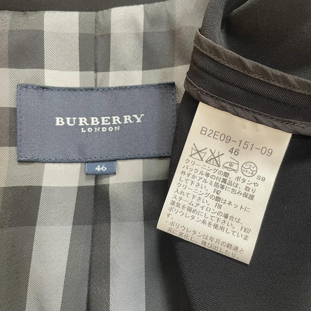 バーバリー BURBERRY 黒 ジャケット 46 日本製 大きいサイズ 美品