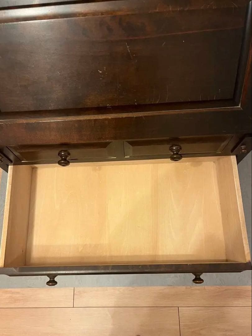 北海道民芸家具 ライティング　ビューローデスク 机 収納 和モダン 定価約35万