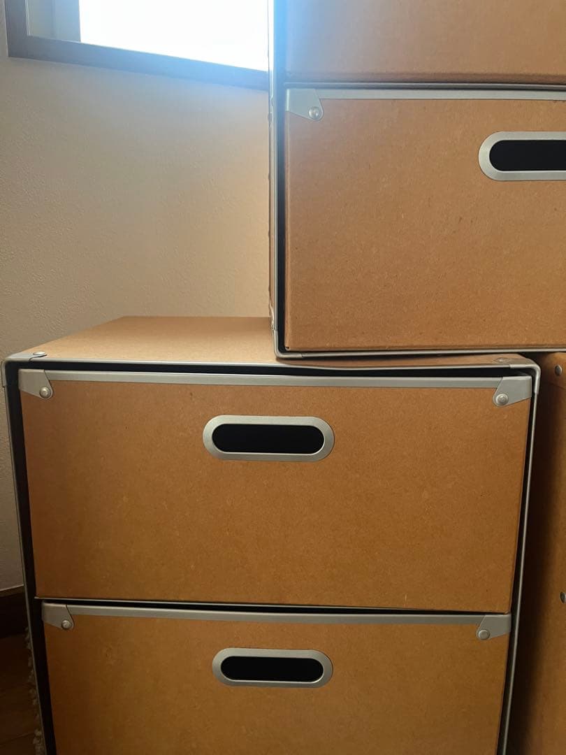 【廃盤】無印良品硬質　2段引出し　パルプボックス　まとめ売り3個セット