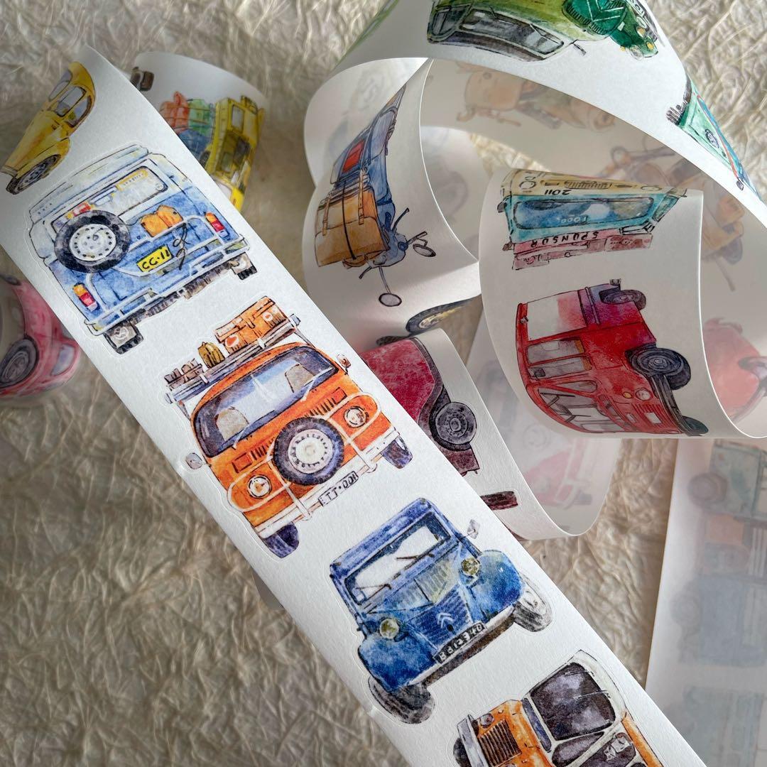 DingDing文创《车车》海外マスキングテープ マステ 【2733】