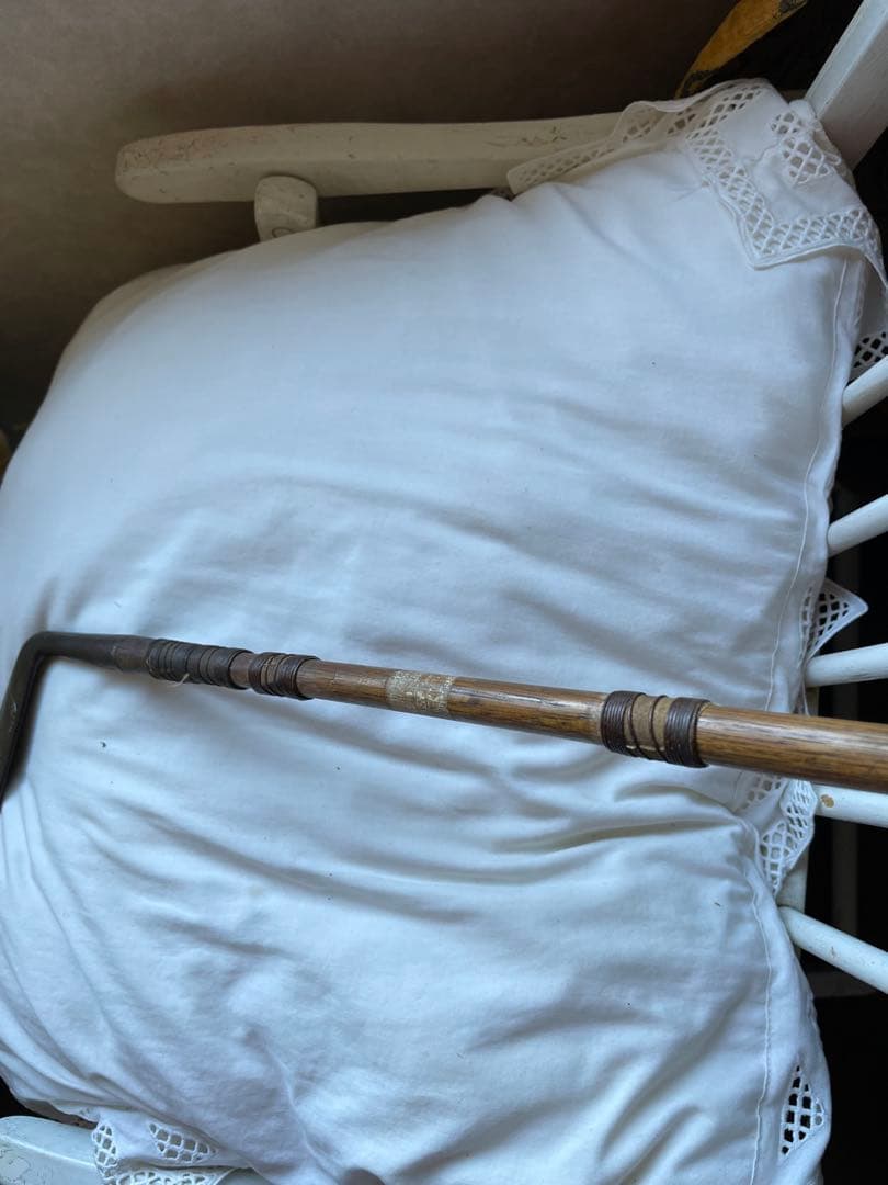 アンティーク　木製　ゴルフ　クラブ　ヒッコリー　アイアン　C　100年　アメリカ