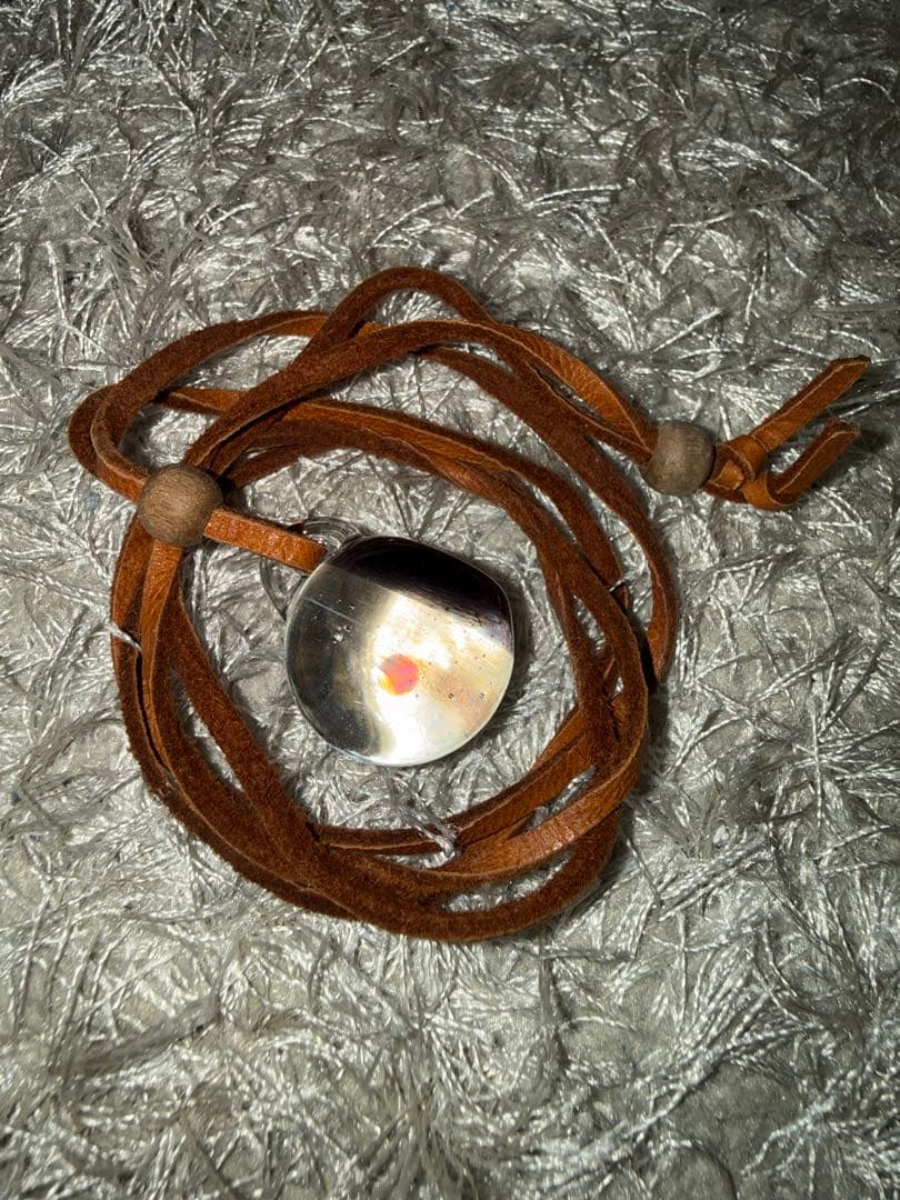 【正規品】+α 宇宙ガラス ペンダント ホワイトオパール