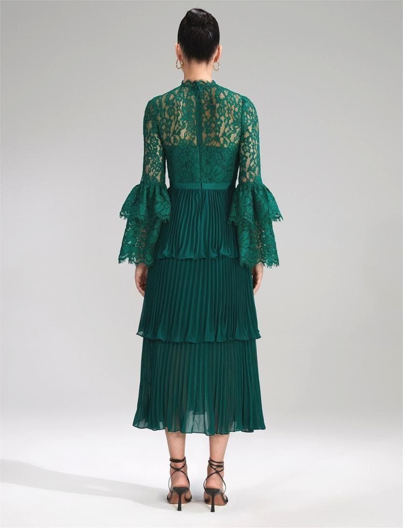 a*i様 セルフポートレイト ティアード ワンピース プリーツ レース UK4