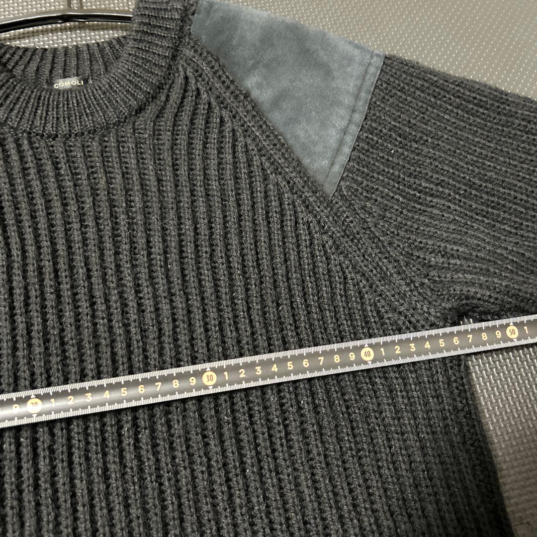 COMOLI x BLACK SHEEP コモリ ガンパッチ ニット 18AW