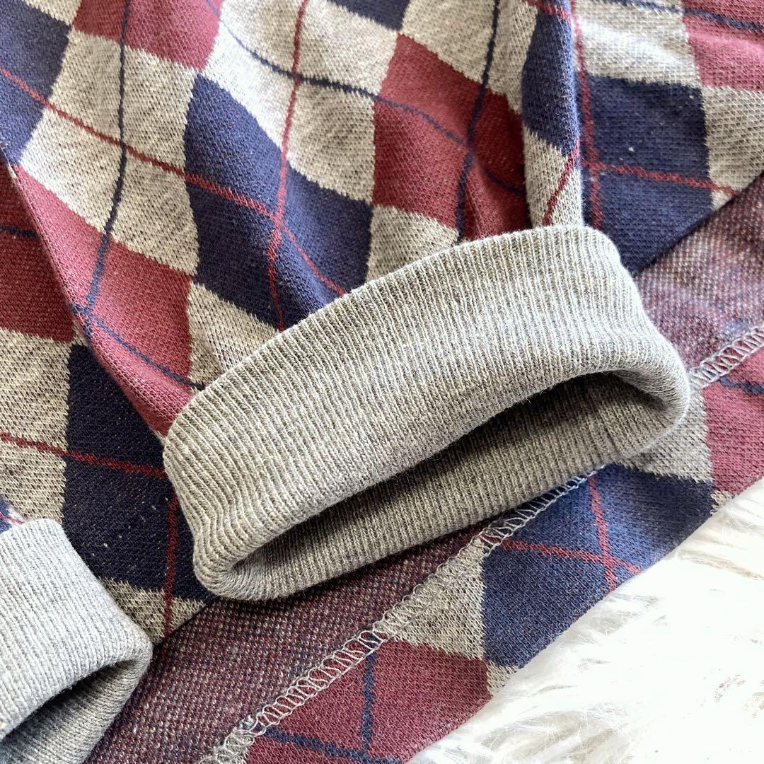 希少✨90s ポロバイラルフローレン 長袖ポロシャツ アーガイル柄 USA製 S