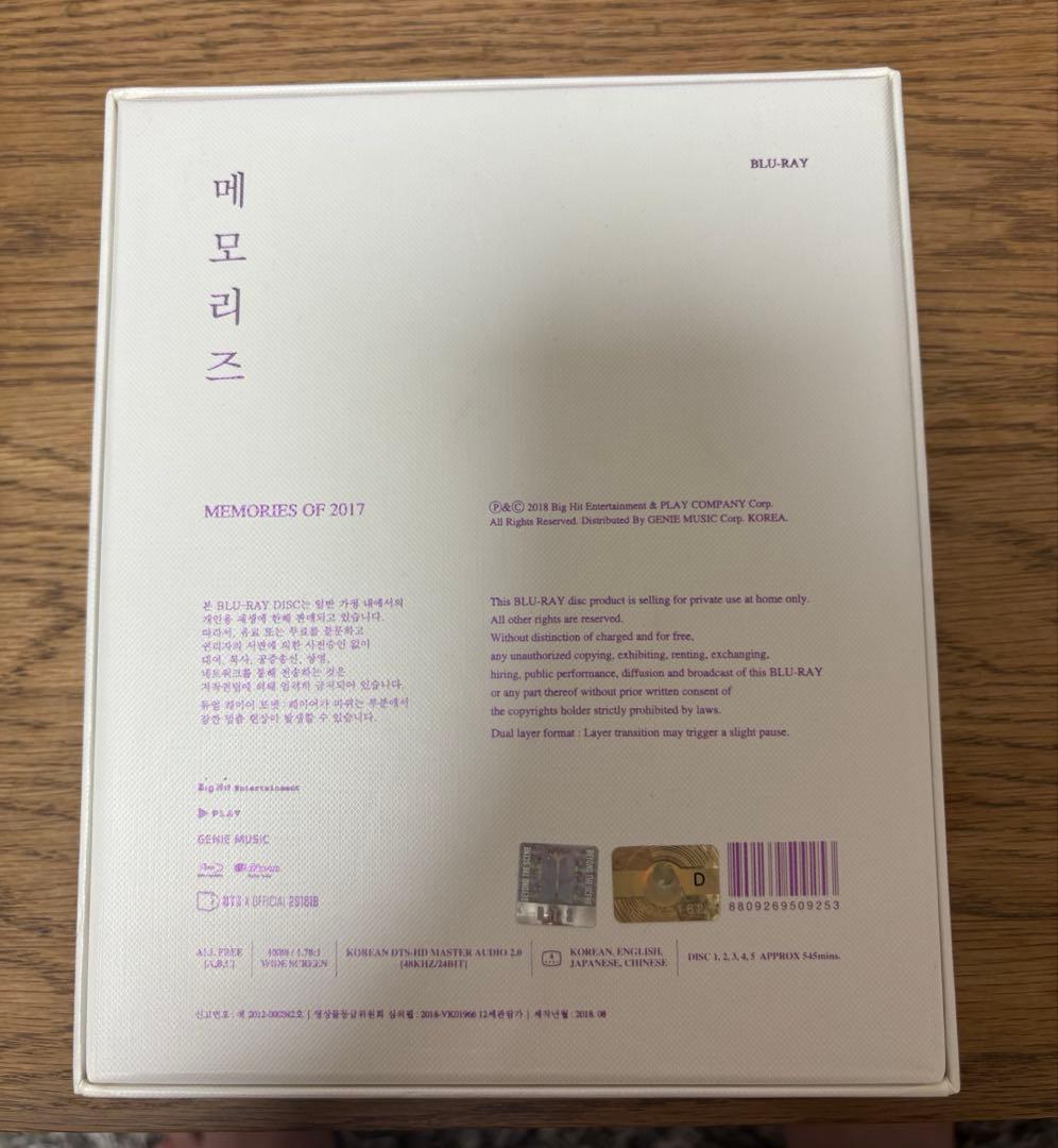 K-POP・アジア MEMORIES OF 2017 Blu-ray