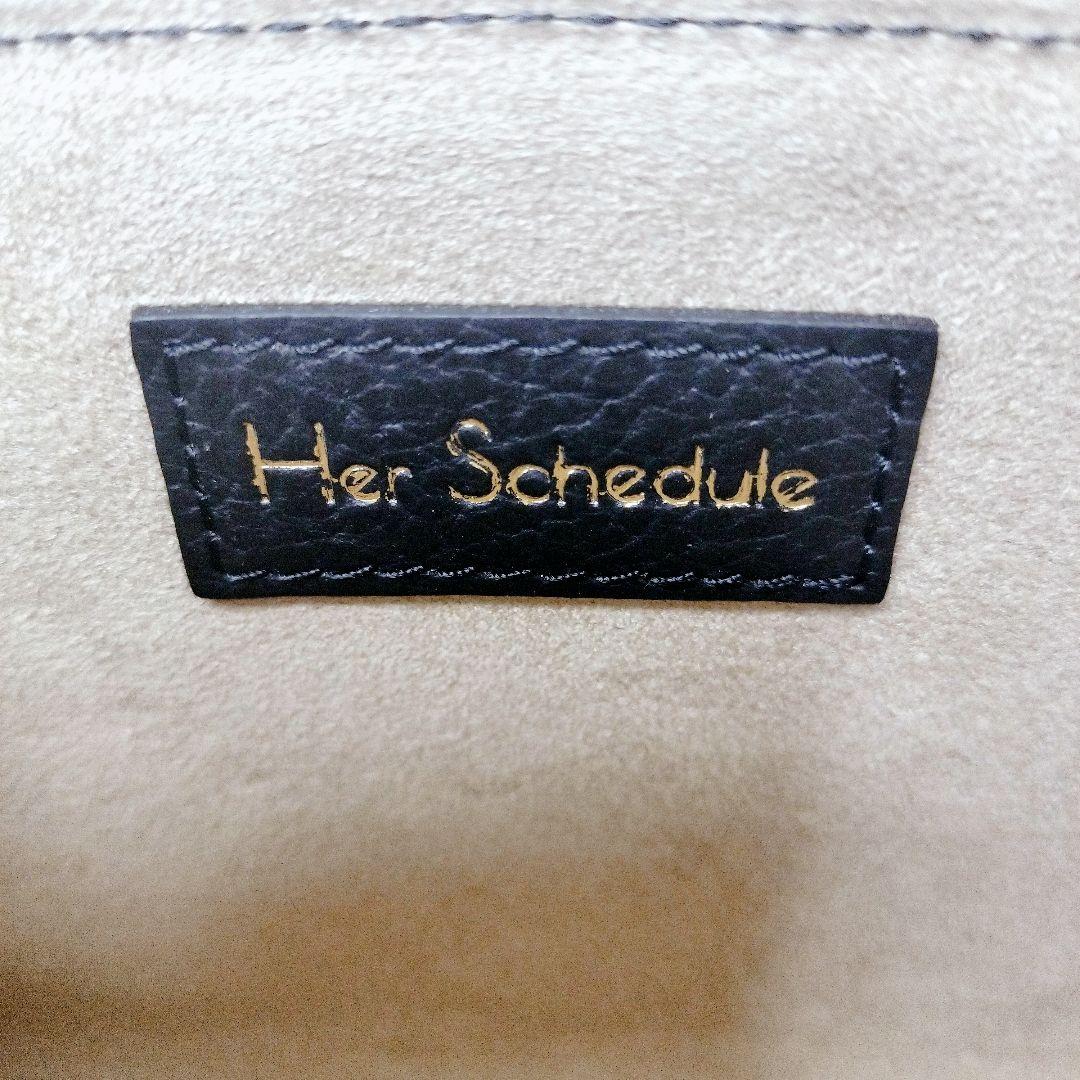 美品✨️ HerSchedule トランク スマホショルダー 財布 レザー　黒