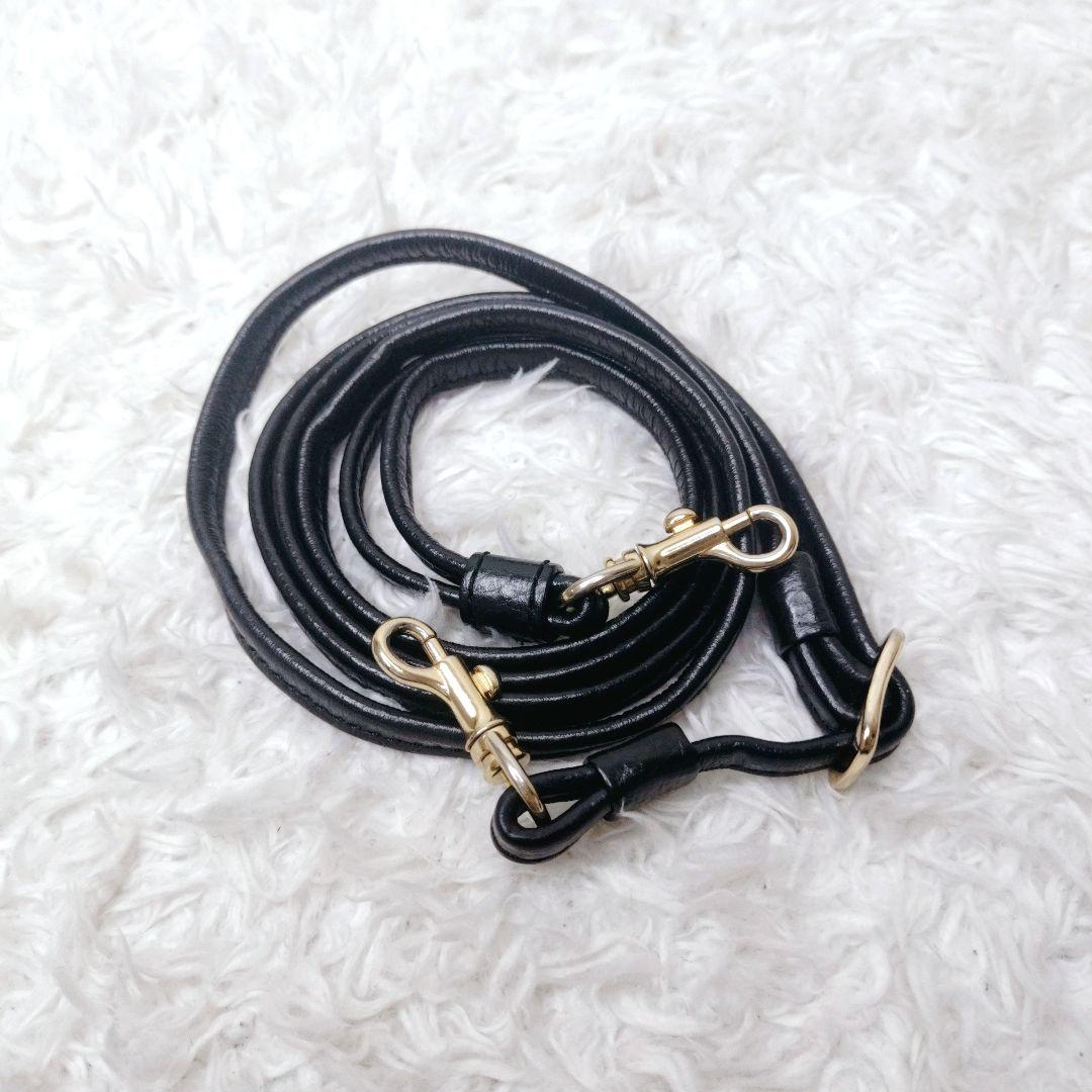 美品✨️ HerSchedule トランク スマホショルダー 財布 レザー　黒