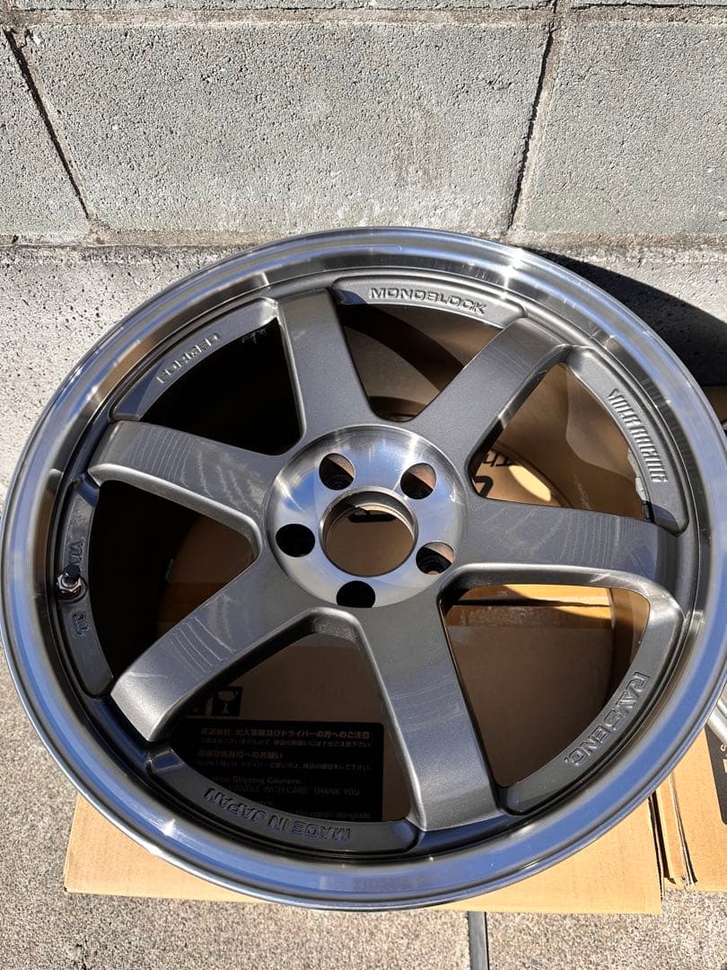 RAYS TE37 SL 18インチ ブラックホイール 4本セット