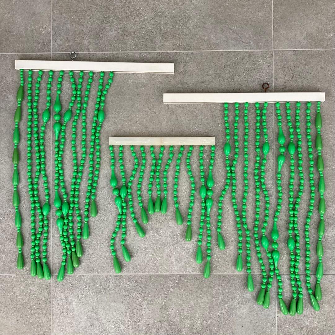 当時物 昭和レトロ レトロポップ 珠のれん グリーン