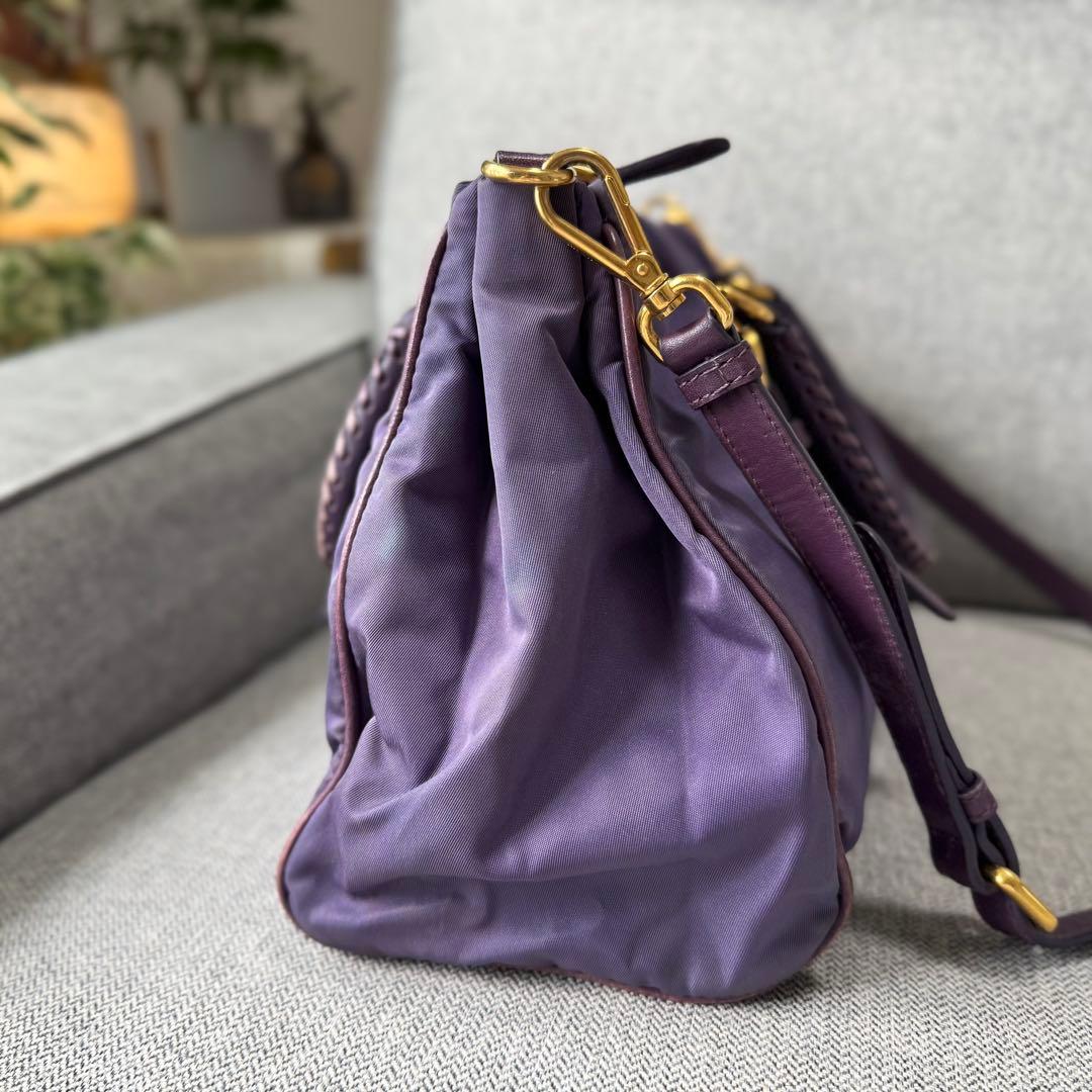 PRADA プラダ テスートナイロン レザー ハンドバッグ 2WAY ショルダー