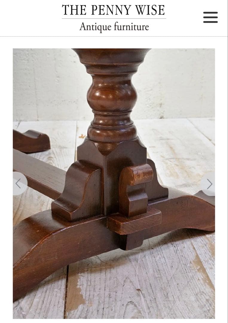 【匿名配送】イギリスアンティーク★リフェクトリーテーブル★オーク材★4人掛け