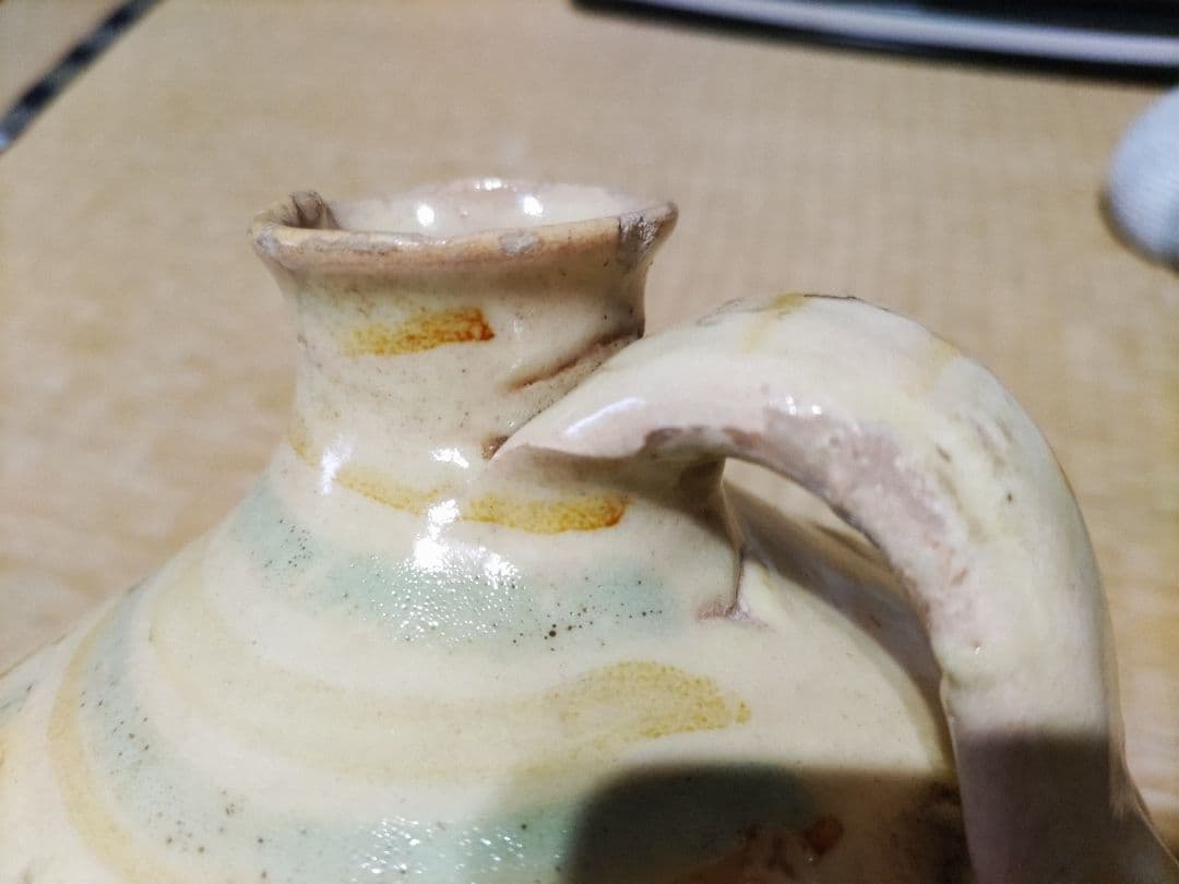 骨董　欧州古陶磁　手付　水注　スペイン　18～19世紀？