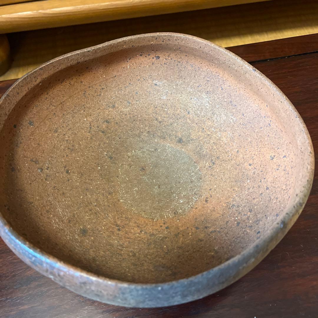 ★森岡成好★ 皿　南蛮焼締