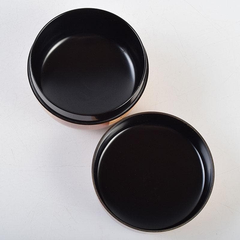 茶道具　加賀蒔絵師　中村宗尹作　白漆　花筏蒔絵　平棗　共箱　V　R9537