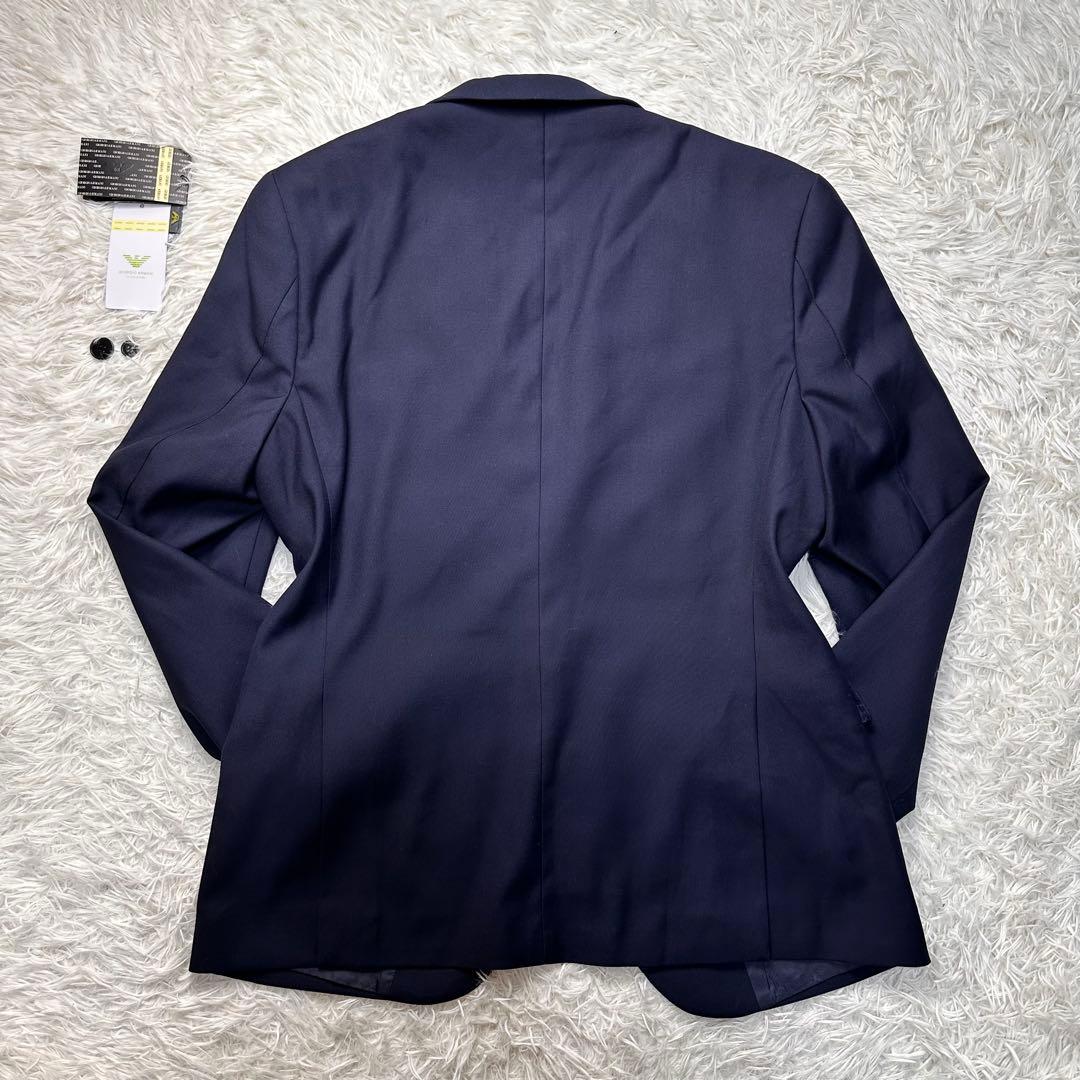 新品タグ付 GIORGIO ARMANI カシミヤ混 セットアップ 光沢 総裏