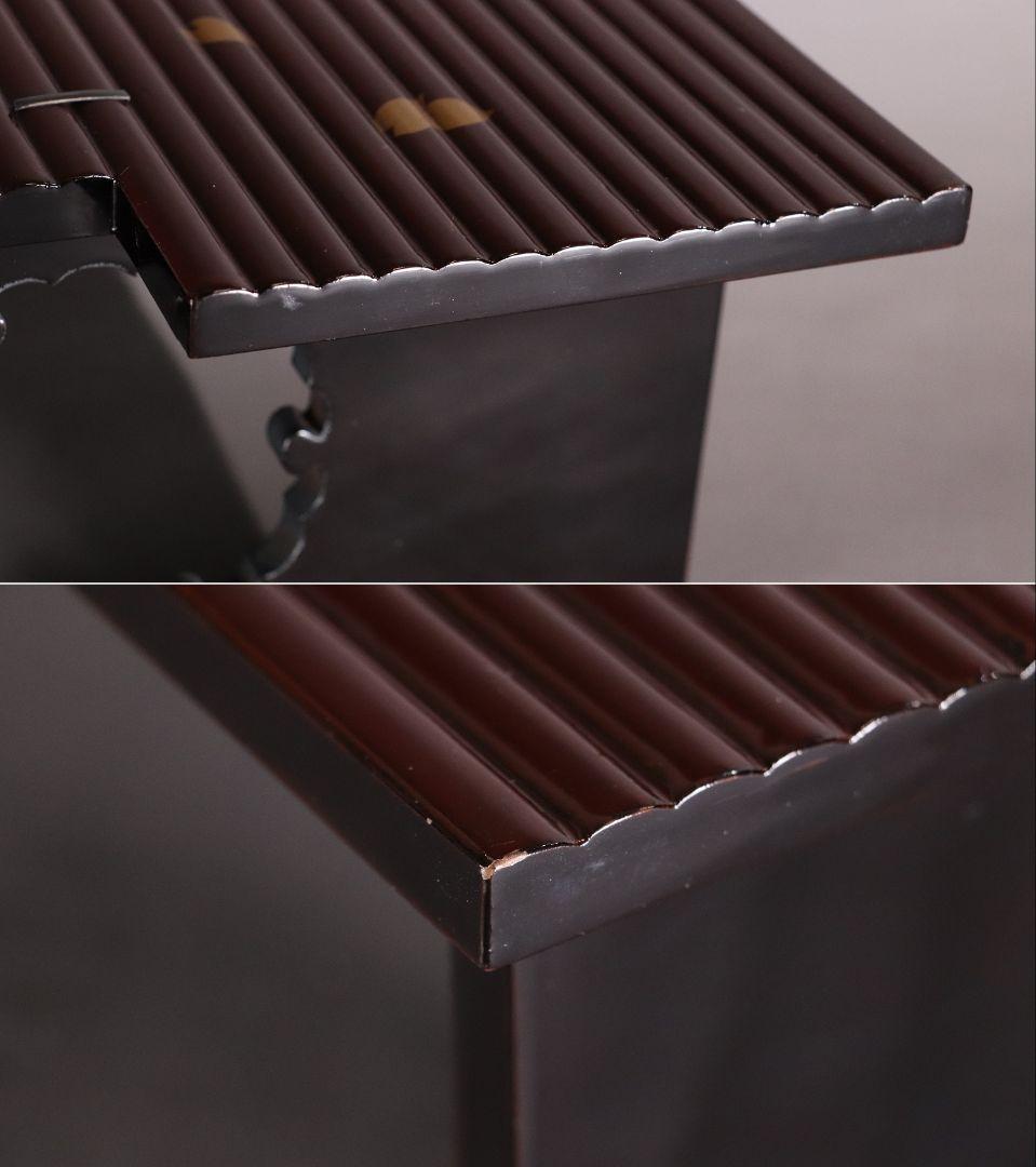 漆芸 桜ちらし蒔絵 花台 最大幅45.7cm 木製 卓 覆輪 雪輪 MA345