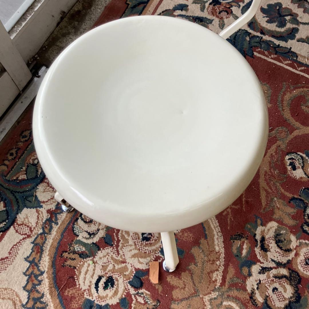 北欧レトロ アイアンフレーム スチールドレッサー 化粧台 スツール付き 鏡台